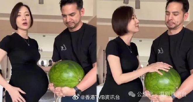 25磅西瓜体验做大肚婆滋味王君馨怀孕39